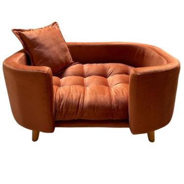 Imagem de Sofá Caminha Pet Luxo em Sued Premium - Sua Casa Decor, Terracota