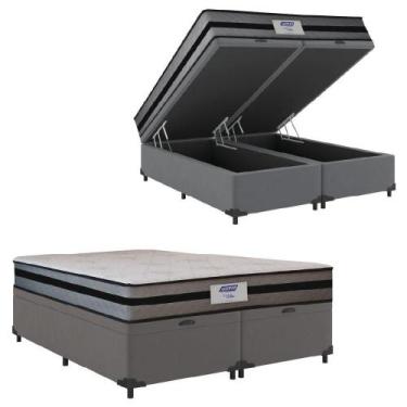 Imagem de Cama Box Baú Casal Queen Colchão Gazin Com Molas Ensacadas - GAZIN COL