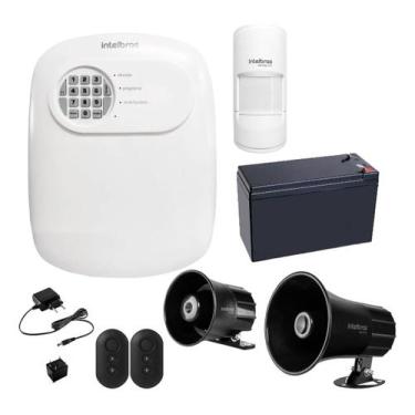 Imagem de Kit Central De Alarme C/1 Sensor Presença Pet Com 2 Sirenes - Intelbra