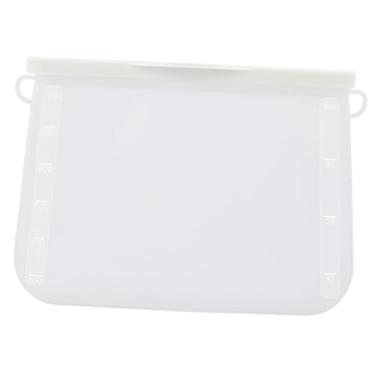 Imagem de Fenteer Saco de silicone para alimentos, recipiente para leite, frutas, versátil para carne, pão, bolsa de armazenamento para congelador, micro-ondas, Claro