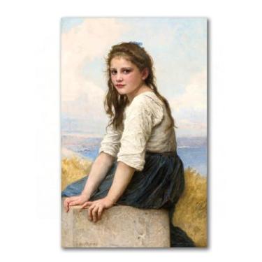 Imagem de LXURY Bouguereau. Antes do banho. Reprodução de pinturas famosas. Arte de parede em tela. Pôsteres e impressões. Imagem para decoração de casa 70 x 112 cm sem moldura