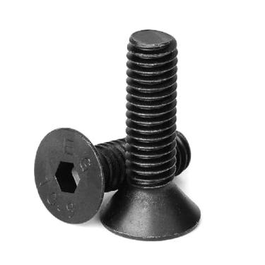 Imagem de 10 Pcs Parafuso Allen Plano Padrão Preto Liga Aço Hexágono Soquete Parafuso De Cabeça Escareada, 10pcs, (5-16) - 18x1"