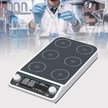 Imagem de Agitador Magnético Com Display Led - Controle Síncrono/assíncrono - Velocidade E Tempo Ajustáveis - Agitador De Laboratório Multi-posição, MMS6