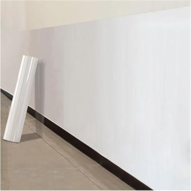 Imagem de Rolo De Adesivo De Quadro Branco, Adsorção Eletrostática Quadro Branco Papel De Contato Escritório Casa Sala De Aula Restaurantes Papel De Parede Removível, Fácil De Limpa, White, 35.5x196.9IN(0.9x5m)