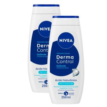 Imagem de Kit 2 Sabonete Líquido Nivea Derma Control Defende Suave 250ml