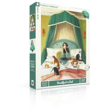 Imagem de New York Puzzle Company - Janet Hill Breakfast in Bed - Quebra-cabeça de 500 peças para noites de jogos em família por Janet Hill