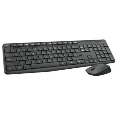 Imagem de Teclado e Mouse Sem Fio Logitech Mk235, BLUETOOTH, USB, ABNT2, com Teclado numérico, Resistente à Água, Pilhas Inclusas, Preto - 920-007903