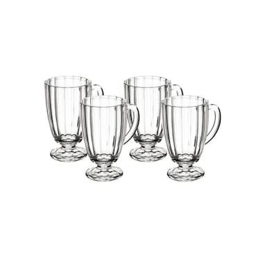 Imagem de Conjunto 4 Taças para Cappuccino Wolff Classic 160ml Vidro com Design Transparente e Elegante