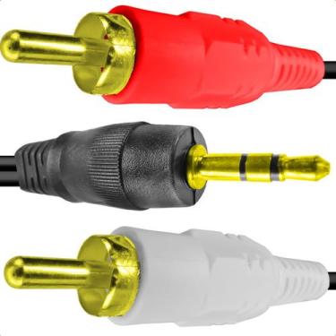 Imagem de Cabo compatível com P2 x 2 Rca Adaptador Stereo 1,8 Metros - Lelong