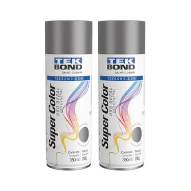 Imagem de Kit 2 Tintas Spray Grafite Aerossol TekBond Uso Geral 350ml/250g