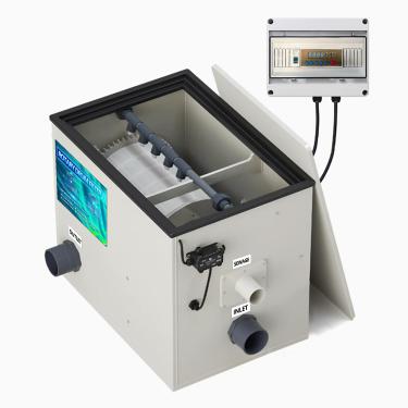 Imagem de Filtro de tambor rotativo | RDF 4000GPH | Sistema de filtro de água totalmente automático | Lagoa de Koi, aquicultura, piscicultura, aquaponia, aquário, fontes, lâmpada UV eficiente, peneira de malha