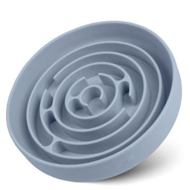 Imagem de Slow Feeder Dog Bowl Coomazy Silicone Antiderrapante Azul Claro