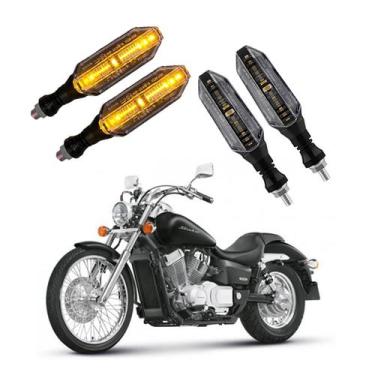 Imagem de KIT 4 Seta Esportiva Pisca de Led Modelo P26 Para Moto SHADOW AM750 An