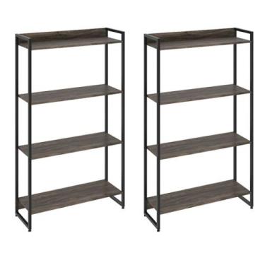 Imagem de Kit 2 Estantes Multiuso Industrial 4 Prateleiras Areta 145x80cm C01 Ca