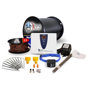 Imagem de Extreme Dog Fence Cerca Elétrica Para Cães Stubborn - 1-Dog 500' De Arame Delimitação Resistente Nível Profissional Animais Estimação 1/3 Acre E 8 Níveis Correção Acomodar Maiores Mais Teimosos