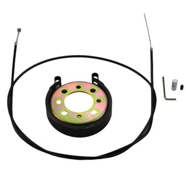 Imagem de HAUERTZX Kit de banda e cabo de freio de tambor traseiro de 10 cm para Manco Bandit Critter 1492 4316 297 Rotary 484 Azusa 2251-B Yerf-Dog Predator 212cc 420cc 196cc Go Kart Yard Cart Dune Buggies