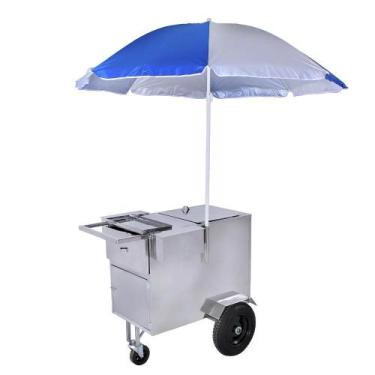 Imagem de Carrinho de Açaí R2 com Roda Pneumática e Guarda-Sol