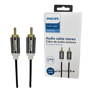 Imagem de Cabo de Audio RCA para RCA Aluminio + pvc 2M PHILIPS
