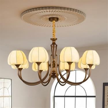 Imagem de Lâmpada Pingente LED E Candelabro Home Estilo Americano Retro Contemporâneo Design Criativo Simples Com Toque De Arte Ideal Para Sala De Estar Sala De Jantar (Eu 8 luzes)