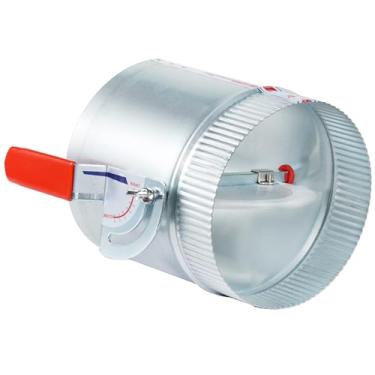 Imagem de Amortecedor de duto HVAC de 15 cm, amortecedor de volume manual de ferro galvanizado com manga, controle de fluxo de ar ajustável para exaustores, ventiladores, tubos de fogão a pellets, saídas de
