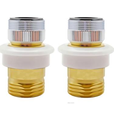 Imagem de Adaptador de torneira de acoplamento de encaixe de 2 peças para macho 15/16-27 ou fêmea 55/64-27 x mangueira de jardim 3/4 macho, umidificadores, máquina de lavar louça portátil, para máquina de lavar