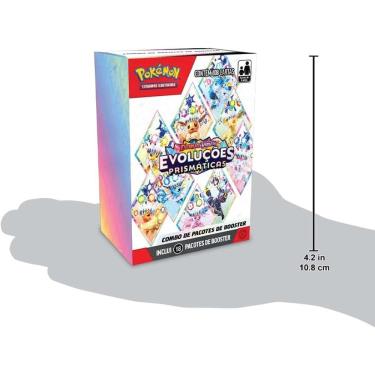 Imagem de Mini Display Pokémon Tcg Escarlate E Violeta 8.5 Evoluções Prismaticas - 108 Cartas Copag