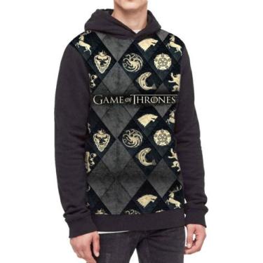 Imagem de Moletom Com Capuz Game Of Thrones Ref:512 - smoke, Preto, GG