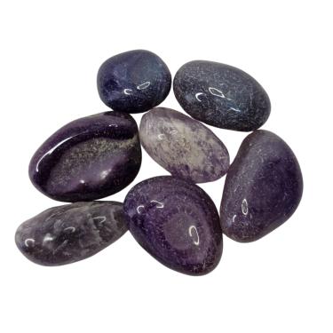 Imagem de Pedra Natural Ágata Roxa 4 a 6 cm Rolada 500 gramas