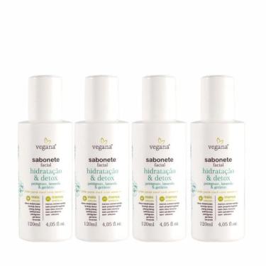 Imagem de Kit 4 Sabonete Facial Hidratação & Detox Vegana WNF - 120ml