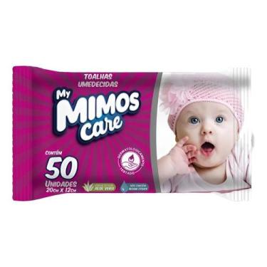 Imagem de 4 Pctes Toalha Lenço Umedecido Mimos Care 200 Toalhinha Rosa - My Mimo