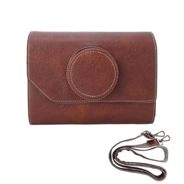 Imagem de Luocute Bolsa de Couro para Câmera Feminina, Bolsa de Ombro Compacta à Prova de água, Bolsa Crossbody Vintage, Adequada para Fotografia de Viagem, 22 X 17 X 13 Cm