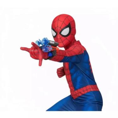 Imagem de Fantasia Infantil Do Homem Aranha Com Lança Teias e Máscara - RR STORE