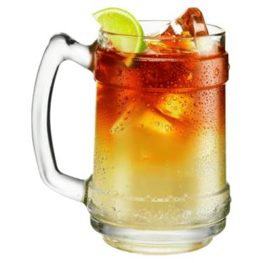 Imagem de Este Copo de Cerveja é Fabricado em Vidro Espesso com Uma Capacidade de 400 Mililitros, Adequado Tanto para Bebidas Quentes Como Frias.