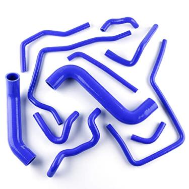 Imagem de XAJINGSU Kit de mangueira de refrigeração de radiador de silicone compatível com Subaru Impreza 2000-2007 GDB EJ20 STi WRX GDA GGA GGB 11 peças 3 camadas 4,5 mm espessura 11 cores