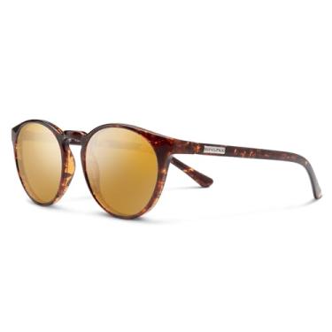 Imagem de Suncloud Óculos de sol polarizados métricos – 100% de proteção UV – ajuste confortável, design moderno – para homens e mulheres – tartaruga + lentes polarizadas espelhadas Sienna