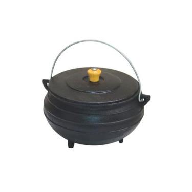 Imagem de Panela Tripé De Ferro Fundido Com Tampa - Capacidade 6 Lt - Rig Fundid