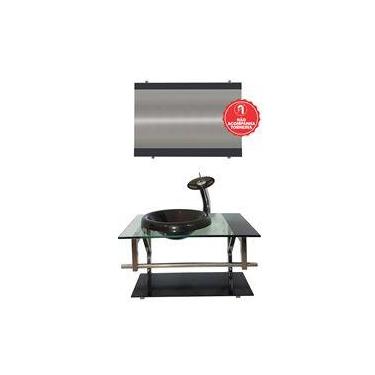 Imagem de Gabinete de Vidro 70cm para Banheiro França - EKASA, Grafite