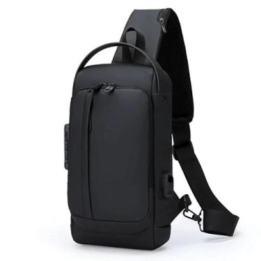 Imagem de Bolsa Transversal, ImpermeáVel, PráTica Bolsa De Ombro(PX2-Preto)