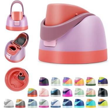 Imagem de BydGxy Tampas de substituição para garrafas de água Owala FreeSip 473 ml 680 g 947 g 1134 g – acessório de tampa flip top à prova de vazamento, serve para tampa Owala, Slider SmoothSip, sem BPA