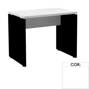 Imagem de Mesa De Escritório Pé Painel Pe25 Em Mdp 150 X 70 Cm Branca Com Base Branca