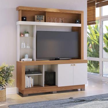 Imagem de Estante TV Até 50 Pol 160x188cm Valença Colibri Freijó Off White