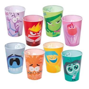 Imagem de Inside Out Copos Divertidos, Conjunto com 8 Copos Decorativos, Personagens Animados, Mu...