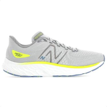Imagem de Tênis New Balance Fresh Foam X Evoz V3 Cinza e Amarelo - Masculino-Masculino