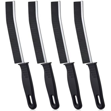 Imagem de Pacote com 4 escovas de limpeza de fendas, escova de limpeza preta para cozinha, banheiro, pias, janelas e veículos