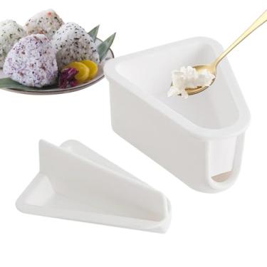 Imagem de Forma Para Bolinhas De Arroz - Utensílios De Cozinha Japoneses Triangulares - Moldes de Prensa de Arroz de Liberação Rápida,para Crianças Preparo Almoço Caseiro Culinária Piquenique Festa Escola