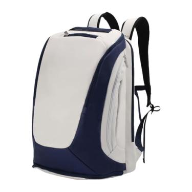 Imagem de rockible Mochila de badminton, bolsa de pickleball, mochila de tênis, bolsa de badminton para raquete de tênis, Branco Azul