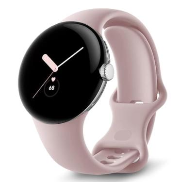 Imagem de Pulseiras de silicone para Google Pixel Watch 3/2/1 de 41 mm para homens e mulheres, pulseira esportiva de silicone macio ajustável à prova d'água para Google Pixel Watch 3, 2 e 1