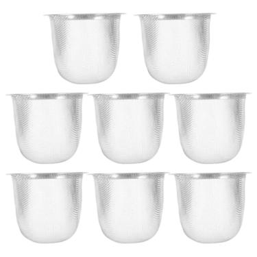 Imagem de Hemobllo 8 peças de filtro de chá de aço inoxidável infusor de metal para folhas soltas diâmetro x altura para trabalhos de fabricação caseira ervas e especiarias