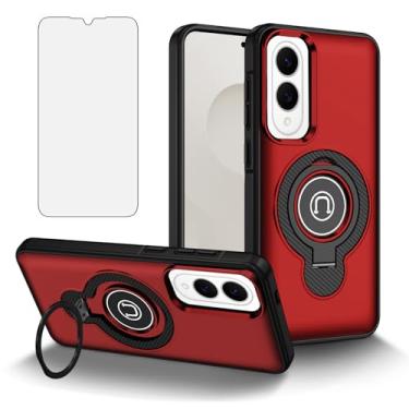 Imagem de Asuwish Capa de telefone para Samsung Galaxy S25 Edge 5G com protetor de tela de vidro temperado Suporte magnético fino suporte rígido híbrido capa de celular resistente S25Edge 25S S 25 25Edge 6.66