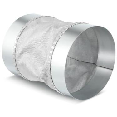 Imagem de Otoolling Conector de duto flexível de 15 cm, conector redondo de ventilação de secador de aço galvanizado com lona à prova d'água para secadores, exaustores, HVAC e outros cenários domésticos, prata